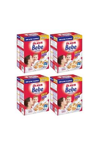 Ülker Bebe Sütlü Bisküvi 4 x 800 G