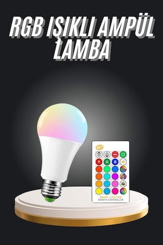 Ambiyans Aydınlatma Rgb Led Lamba Kumandalı Gldısptm - 44 Renk Değiştirebilen Mavi