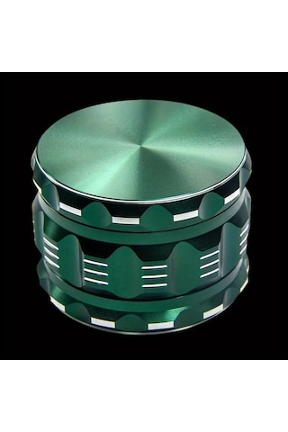Elmpaly Yeşil 63mm 4 Katlı Alüminyum Metal Grinder - Manuel Kullanım Dayanıklı Taşınabilir
