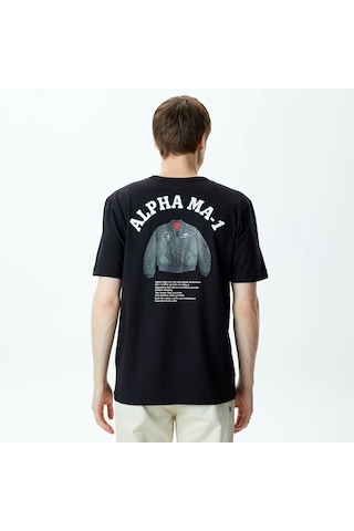 Alpha Industrıes Alpha Industries Alpha Ma-1 Unisex Siyah T-shirt