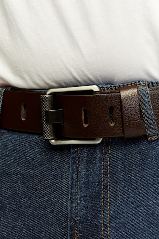 Erkek %100 Hakiki Deri Siyahaçma Borulu 4,5 Cm Kot Kemeri Lacivert - Kahverengi