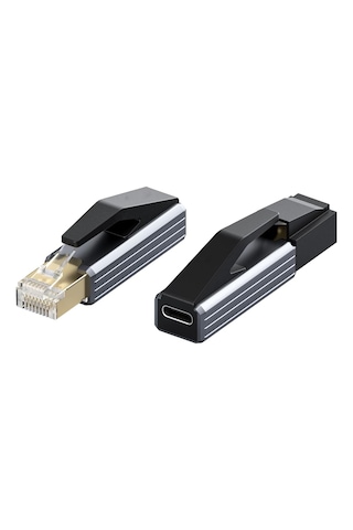 Forzacase Tablet Telefon Pc İçin Taşınabilir Type-c To Rj45 Ethernet Adaptörü - Fc1169