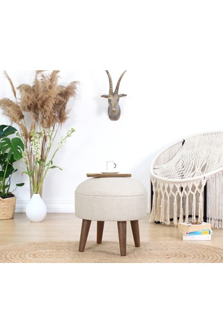 Lorencehome Deff Puf - Krem / Lorencehome