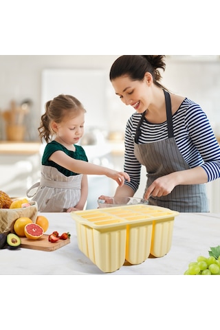 Kolay Çıkarılan Pratik Mutfak 12'li Silikon Dondurma Kalıbı