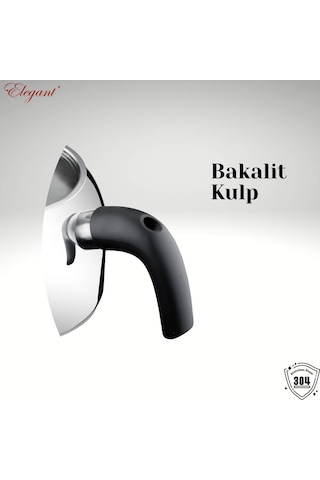 Mirage Aile Boy Bakalit Kulplu Çaydanlık Takımı - Siyah Siyah