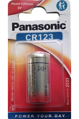 Panasonic Cr123al/1b 3 Volt Lityum Cr123 Tekli Fotoğraf Makinesi Pili