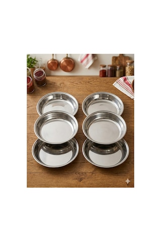No3 Abant Paslanmaz Çelik 18cm X 3,6cm Paça ,çorba ,yemek Standart Tatlı Veya Ara Öğün Tabağı Gümüş