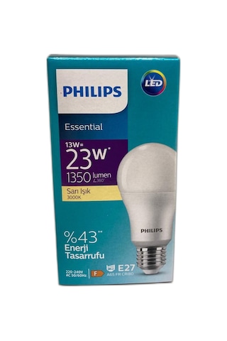 Essential Led Lamba 13W - 100W E27 Duy 2700K Sarı Işık
