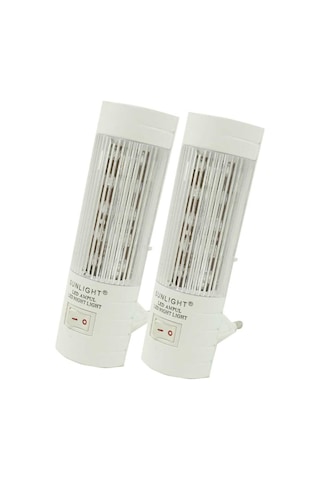 Uzun Led Gece Lambası 0,5W Tasarruflu Işıklı Fişli Düğmeli 2 Adet Çok Renkli