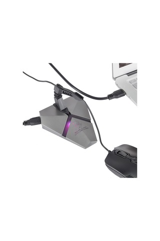 Xindoker Usb 3.0 Hub Oyuncu İçin 3 Port + Micro Sd Kart Okuyucu, 5gbps Hızlı Veri Transferi, Renkli Led Işık Ve Mouse Kablosu Tutucu, Plug & Play