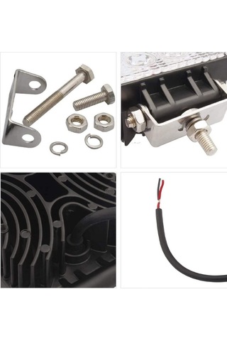 26w Kare 9 Ledli Sis Farı Off Road Çalışma Tekne Lambası