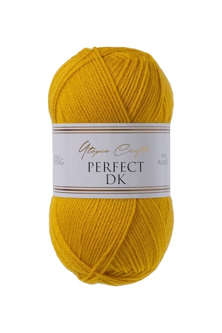 Utopia Crafts Perfect Dk %100 Akrilik Yumuşak Örgü İpi 100g 300m - Hardal Sarısı