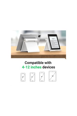 Cbtx Ugreen 50748 İpad Pro 11 İle Uyumlu Telefon Tutucu İpad Mini 6 Air İphone 13 Pro Max Galaxy S21 - Beyaz