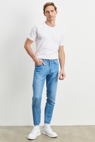 AC&Co / Altınyıldız Classics Erkek Açık Mavi Comfort Fit Rahat Kesim Trend Slim Tencel Denim Jean Kot Pantolon 4A0122200110amv33 Açık Mavi
