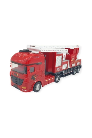 Metal İtfaiye Arabası - Merdivenli 26cm - 706-45 Kırmızı