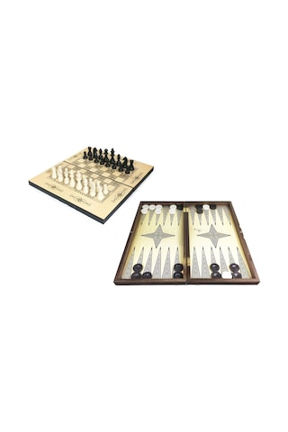 Star Yakma Tavla Ve Satranç Seti Büyük Boy