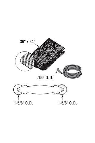 Prime-line P 7515 Ekran Kapı İle Rolling Onarım Seti Alet, Antrasit Fiberglas