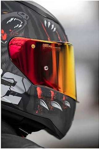 Ls2 Rapıd 2 Race Clawn Kapalı Motosiklet Kaskı Kırmızı Camlı Siyah