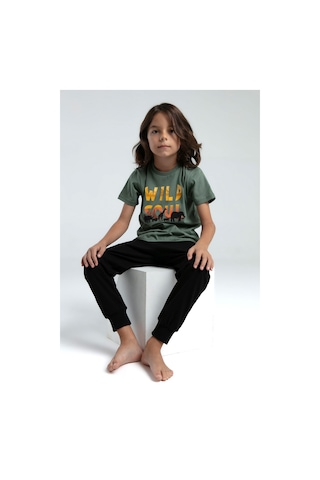 Rolypoly Erkek Çocuk Yeşil Pijama Takımı 5274-47556 Yeşil