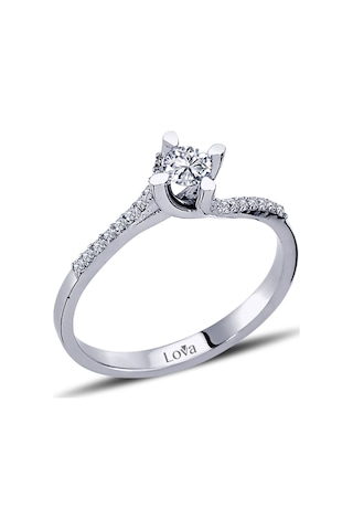 Lova Toplam 0,38 Karat Pırlanta Tektaş Yüzük - 1070061