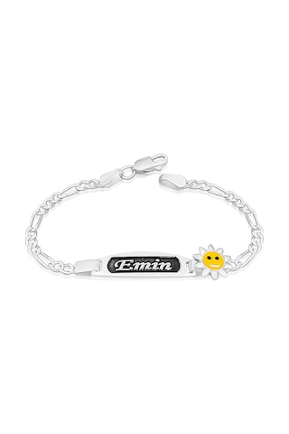 Gümüş İsimli Çocuk Ve Bebek Bileklik Güneş Motifli 925 Ayar St263