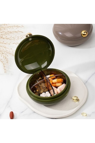 Likeable Hafif Lüks Taşınabilir Mühürlü Hap Kutusu Hap Ambalaj Saklama Kutusu-seramik Beyaz