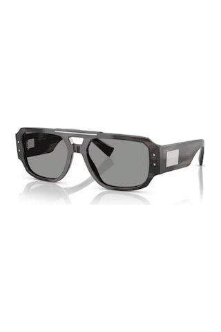 Dolce Gabbana Dg 4482 34401 57 Erkek Pilot Gri Çizgili Kemik Güneş Gözlüğü Gri