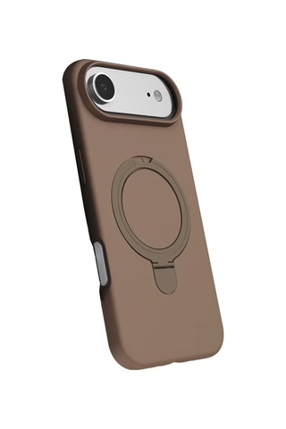 Newface Apple Uyumlu iPhone 17 Air Regal Magsafe Standlı Kapak - Çöl Titanyum Arka Kapak