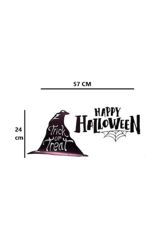 Periboia Happy Halloween Temalı Duvar Stickerı Karışık Renkli