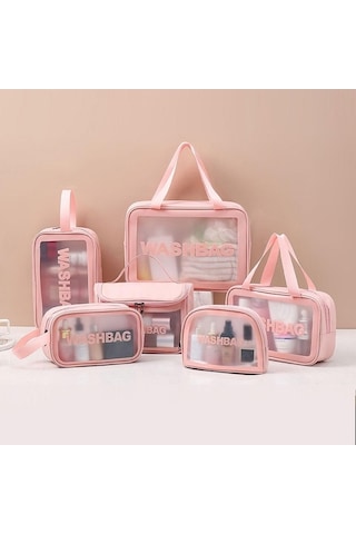 Trendooze Yüzme Yıkama Su Seyahat Seyahat Saklama Pvc Pembe Organizatör Geçirmez Fonksiyonlu Flat Çok Çantası Çantası Çantaları Çantaları Bag Qn Pembe