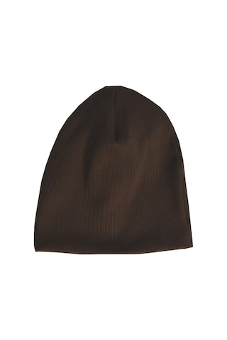 Luess Çocuk Unisex Fitilli Kışlık Bere Kahverengi