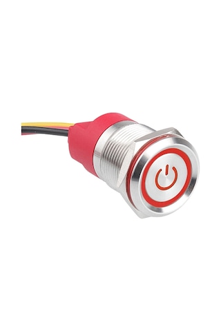 Wd19t-p1-ec 19mm Dokunmatik Touch Metal Buton - Kırmızı