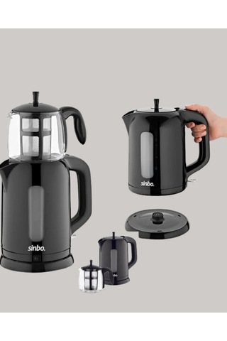 Yeni Nesil Modern Cam Demlik Ve Su Haznesi 0,9 L 1,7 L