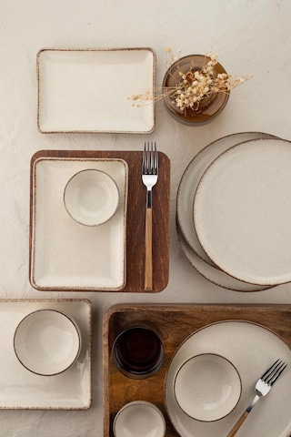 Kütahya Porselen Moderna Kahvaltı Takımı Tarçın 14 Parça 6 Kişilik Mod14kh730p02 Çok Renkli