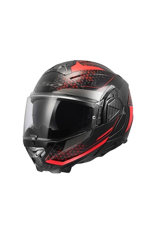 Ls2 Advant 2 Astral Çene Açılır Kask Kırmızı - Siyah