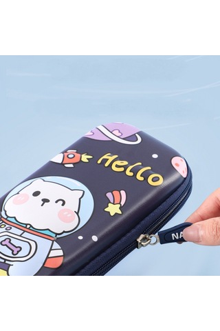 Erkek Çocukları İçin Sevimli Hayvan Karikatürlü Kalem Kutusu, Üç Katmanlı Erkek Çocuk Kalem Kutusu, Sevimli Kalem Kutusu, Erkek Çocukları, Okula Dönüş Ürünleri Th