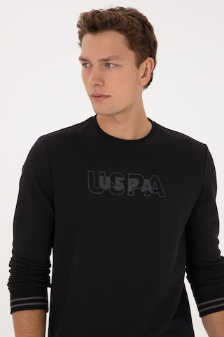 U.S. Polo Assn. Erkek Regular Fit Bisiklet Yaka Siyah Sweatshirt 50316372-VR046