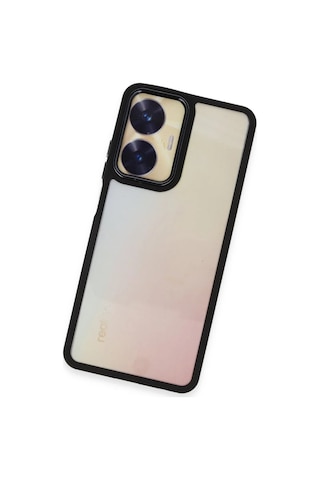 Realme C55 Kılıf Dora Kapak - Siyah Sıyah