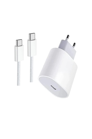 Apple Uyumlu iPhone 15 16 - 15 16 Pro-15 16 Plus- 15 16 Pro Max 16e Hızlı Şarj Aleti 20w Hasır Kablolu Set