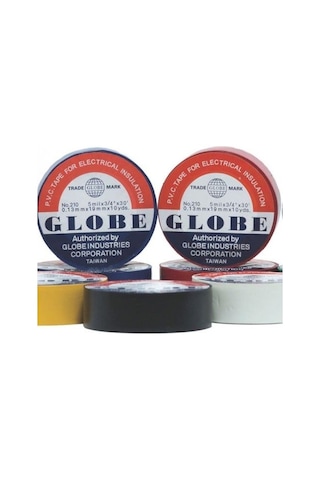 Globe İzole Bant 19 Mm Siyah Yüksek Yapışkanlık Özelliği İle Dayanıklı Pvc Malzeme