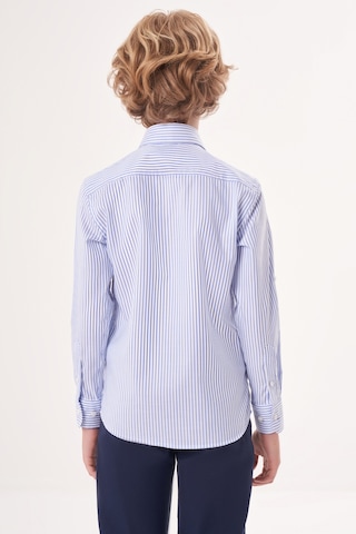 Bisse Regular Fit Yaka Düğmeli Mavi Çocuk Erkek Gömlek Gm23y231161 D35 Mavi