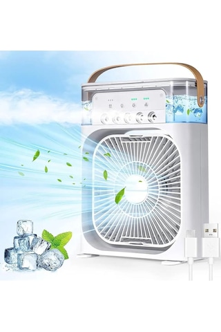 Ayarlanabilir Kademe Ve Dereceli Taşınabilir Ev Ofis 600ml Nemlendiricili Buharlı Fan