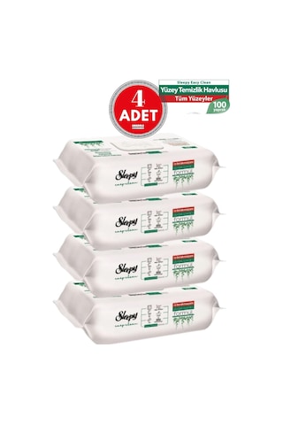 Sleepy Easy Clean Yüzey Temizlik Havlusu 100' Lü X 4 Adet 400 Yaprak Tekli