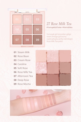 Dasique Mat Ve Işıltılı Renk Seçenekleri Sunan Far Paleti Shadow Palette 27 Rose Milk Tea 27 Rose Milk Tea