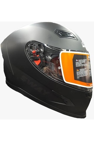 Sway Sw 817 Full Face Motosiklet Kaskı Mat Siyah