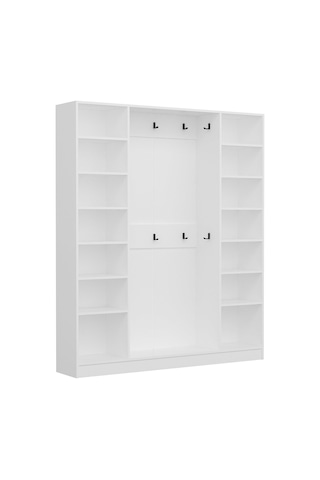 Minar Kale210 4 Kapaksız 2 Bölme Raf Portmanto Beyaz