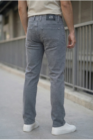 Little Cup Jeans Co Erkek Antrasit Klasik Kesim Pamuklu Esnek Jean Kot Denim Pantolon