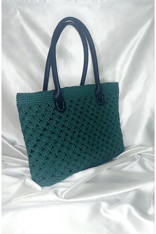 Umela Butik Bayan Yeşil Omuz Çantası Zümrüt Yeşili