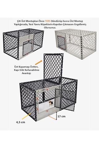Leganest Üstü Kapanabilir Köpek Kedi Tavşan Çiti 8 Adet 60 x 60 CM