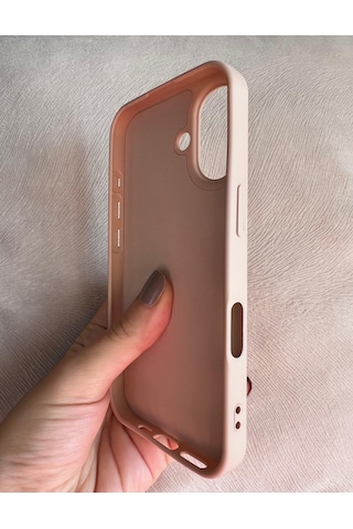 Apple Uyumlu iPhone 16 Plus Logolu İçi Kadife Silikon Lansman Kılıf